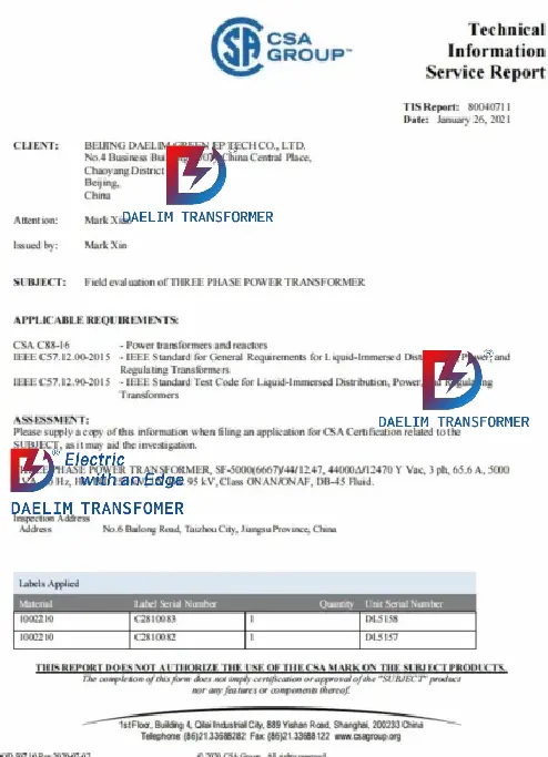 Distribution Transformer Standards in Canada